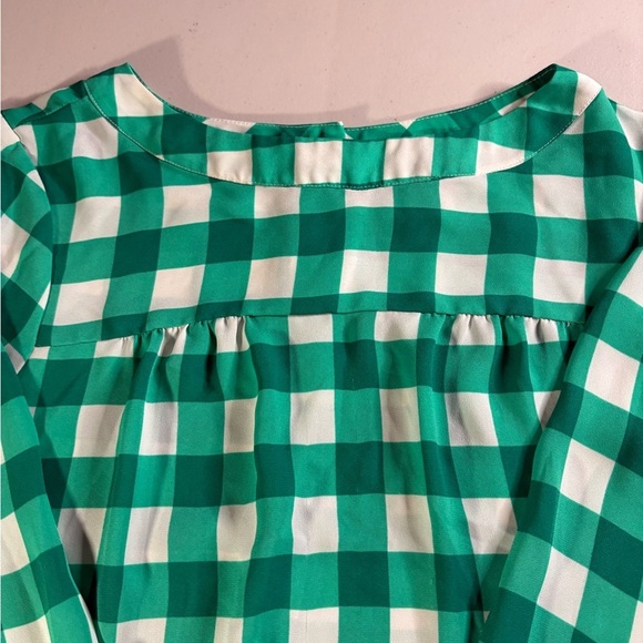 Banana Republic Teal and White Plaid Top - Picture 4 of 12